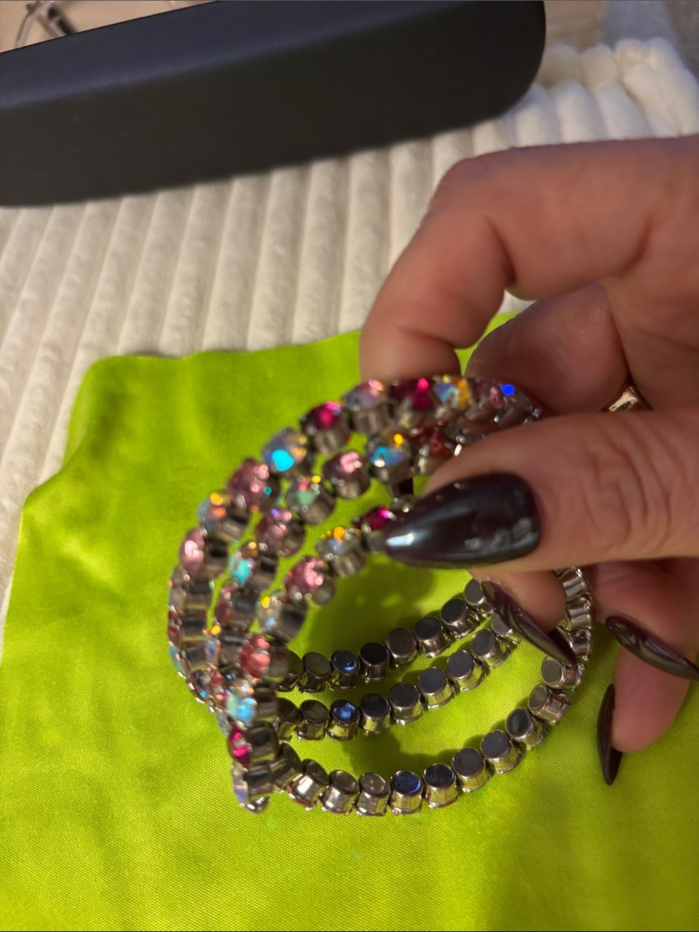 Multi-Color Crystal Coil Bracelet - Women Jewelry